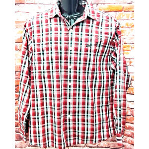 Vintage Polo Sport Shirt XL Ralph Lauren Sportsman Plaid Red LS Button Up